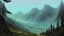 Placeholder: trail through the misty mountains