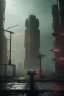 Placeholder: Beautiful portrait of black post-apocalypse robots in a cyberpunk city, sci-fi fantasy style, 8k,dark