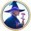 Placeholder: A wizard with a large wand in a magic forest full of big, outer worldly, alien mushrooms. Golden ratio, Digital Painting, Digital Art, Masterpiece, Profile Picture
