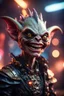 Placeholder: the most effective war paint, portrait of ultimate transcendent happy chat gremlin vampire alien jaws chieftain punk frown with spotlights, in front of space portal dimensional glittering device, bokeh like f/0.8, tilt-shift lens 8k, high detail, smooth render, down-light, unreal engine, prize winning