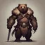 Placeholder: Bear Pelt Warrior in monster normal type art style