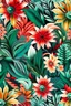 Placeholder: flowers floral pattern of jungle in the style of Georgia O’Keeffe 3d