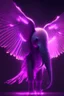 Placeholder: winged creature in the shape of a bird, gigantic elephant whale hybrid ,GLOWING, PURPLE, pink, 4K, 8K, CINEMATIC