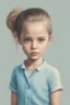 Placeholder: Illustration of Angelina Jolie as a toddler,, pony tail, at. School, , big blue eyes, style of Marcel Marlier, pastel colors