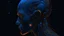 Placeholder: A digital brain by Moebius. Style is cyberpunk with a dark background and blue and orange colors.