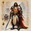 Placeholder: ConceptSheet [by Boris Vallejo]: lawful paladin and his espadon with AD&D statistics