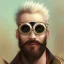 Placeholder: a _ fantasy _ style _ portrait _ painting _ of white male spiky hair short head smile beard round face steampunk goggles rpg dnd oil _ painting _ unreal _ 5 _ daz. _ rpg _ portrait _ extremely _ detailed _ artgerm _ greg _ rutkowski _ greg