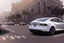 Placeholder: A Tesla 'Model Y' is racing at top speed, on the streets of San Francisco. (CINEMATIC, WIDE ANGLE LENS, PHOTO REAL)