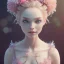 Placeholder: fairy, smiling, pink, green, beautiful, hyperrealism, masterpiece, expert, cinematic lighting, sharp focus, 8K, pastel, macro lens, woman, detailed, flower