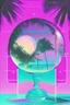 Placeholder: vaporwave, tarot card, palm trees, crystal ball