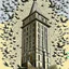 Placeholder: flock of birds flying in perfect arrow pattern, neo surrealism, by Igor Morski, by Dali.