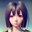 Placeholder: Anime girl cute neck head portrait, warrior costume, village, meditation, 8k quality