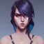 Placeholder: portrait girl look beautiful like shy, hyper details, 8k, realistis, rekfleksi, rtx, eye looks ocean blue, sort hair, glow, very cool expresion