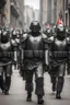 Placeholder: Totalitarian Army marching. Full body armor with an emphasis on uniformity and Collectivism.