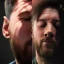 Placeholder: Lional messi , closed eyes, rtx, reflection, 8k, glow, winning photography, caustics