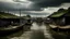 Placeholder: A hauntingly beautiful scene of a floating shanty town on a serene lake, with wooden houses precariously connected by narrow, rickety bridges. The tranquil waters are disturbed by small fishing boats navigating the area, while fishermen cast their nets amongst the lush trees and aquatic plants. The atmosphere is a delicate balance between peace and impending danger, as dark clouds gather in the sky, foreshadowing a possible storm.