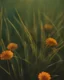 Placeholder: blades of grass and wild flowers in the style of film, light green and amber portraiture iconography, light orange and indigo, mamiya 7 ii, refractions of light