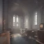 Placeholder: on old church interior where people are crying, scary, steam punk, realistic, made in octane, cinematic, ultra-realistic, extremely detailed octane rendering, 8K, VRAY Super Real ar 2:3, dof photorealistic futuristic 50mm lens hard lighting dark gray tintype photograph, realistic lighting