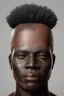 Placeholder: african head portrait, warrior costume, village, meditation, woods, galaxy sky, 8k quality