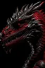 Placeholder: Ultra realistic photograph of dragon dark skin with red highlights dark fantasy