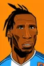 Placeholder: Didier Drogba Footballer, cartoon 2d