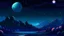Placeholder: Pixel art outer planet landscape at night with stars and moons and planets on the background