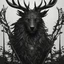 Placeholder: Generate a visually striking black metal artwork that depicts the nature of wild hearts, 8K, extreme detail