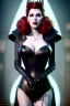 Placeholder: Lana Turner as evil queen in black leather, leather, busty, cleavage, angry, stern look. character design by cory loftis, fenghua zhong, ryohei hase, ismail inceoglu and ruan jia. unreal engine 5, artistic lighting, highly detailed, photorealistic, fantasy