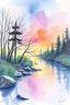 Placeholder: SKETCH WATERCOLOR PASTEL COLOURS - “The River of Dreams”