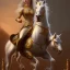 Placeholder: beautiful woman sitting on ultra-detailed carousel horse, 1800s, chiaroscuro lighting , 8k UHD, matte painting, character creation, full shot, wide field of view, centered, illustration, renaissance, artwork, high-quality, intricate detail, rocco, greg rutowski, howard lyon, alphonse mucha