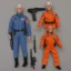 Placeholder: Mike Pence G.I. Joe toy Doll space force uniform, orange blue fabric, guns, wall packaging for sale. green pricetag