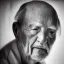 Placeholder: moody close up charcoal profile portrait of an old man, side on, profile, studio photography, delicate, highly detailed, chiaroscuro, beautiful composition, delicate arrangement, aesthetic, soft lighting, tender