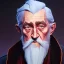 Placeholder: Portrait of a 90 year old warlock like Albus Dumbledore, Gandalf, Merlin, Sherlock Holmes and Mary Poppins