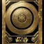 Placeholder: super embossed and photorealistic "STAR WARS" text, caption, shiny, photorealistic gold and silver and black metallic, reflective, centered, intricate