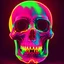 Placeholder: a field of 1000s of cartoonish, anatomically correct, skulls, vivid RANDOM BRIGHT neon colors, dark comedy, well lit, high detail, photorealistic, horrorcore, fun, scary, dead