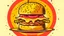 Placeholder: Illustration of a tasty Burger on a plate and praise the holy burger