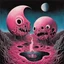 Placeholder: Pink Floyd "Embryo" album cover art, moon gloom strange gurgling, morbid, expansive, surrealism, creepy, artistic, by Wotto, bright vivid colors, cel shaded, reflective, sharp focus, sinister