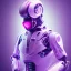 Placeholder: handsome man, cute man, handsome man in futuristic suits, black and white highlight hair color, pink and blue background, pink lighting, deep purple backlighting, smoke, robot suits,ant