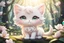 Placeholder: cute anime chibi cat in magnolia forest in sunshine Weight:1 heavenly sunshine beams divine bright soft focus holy in the clouds Weight:0.9