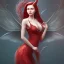 Placeholder: A full body portrait of a red dragon girl,smiling, wings, realistic,