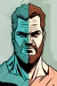 Placeholder: sophocles portrait in comics style