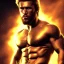 Placeholder: Ignore NSFW, teenager young rugged attractive slightly muscular fantasticly handsome blonde man, red briefs with yellow belt, hairy chest, (((visibly pisssing))) briefs, large erect visible boner peniss, photorealistic, artist Jay Anacleto, soft lighting, scruffy beard