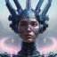 Placeholder: sango fantasy, fantasy magic, intricate, sharp focus, illustration, highly detailed, digital painting, concept art, matte, artgerm and paul lewin and kehinde wiley, masterpiece, full figure, fit in board, cyber punk