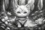 Placeholder: cute anime chibi cat in magnolia forest in sunshine Weight:1 hyperdetailed charcoal drawing Weight:0.9