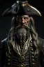 Placeholder: Pirate captain, direct look, half body height ultra realistic