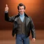 Placeholder: Wide view Henry winkler as Fonz with black hair greaser figure doll 1975 (thumbs-up) (face) Forehead grin, fonzarelli, ((arnold's drive-in)) fonzie