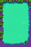 Placeholder: pixel art top down view planet surface in 2d game, detailed level, mint green terrain, violet earth with plants and rocks