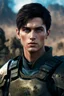 Placeholder: 27 year old male with short dark hair and blue eyes, army combats, photorealistic, 4k, dark fantasy