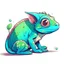 Placeholder: Chameleon , cute , style illustration