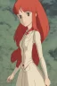 Placeholder: Woman with long red hair wearing a suit. Full body .sexy